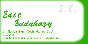 edit budahazy business card